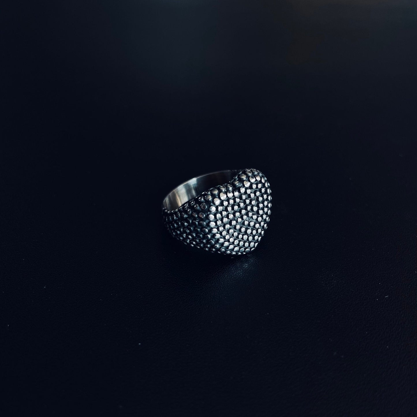 Signet Silver Ring - Heart Beat