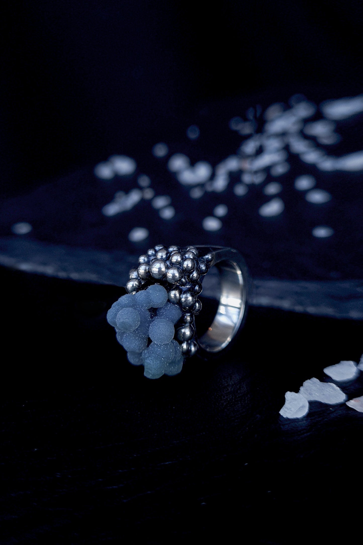 Grape Chalcedony Stone - Champagne Ring