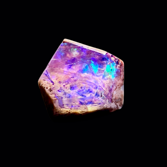 Mexican Opal Rare shape on black background