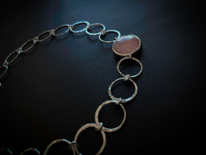 Rose Quartz Choker Necklace - Tenderness