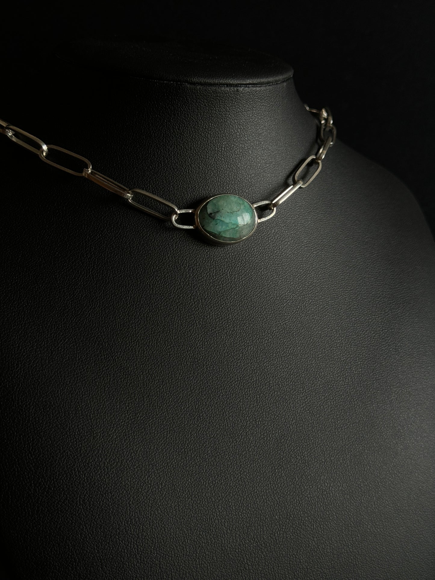 green stone necklace