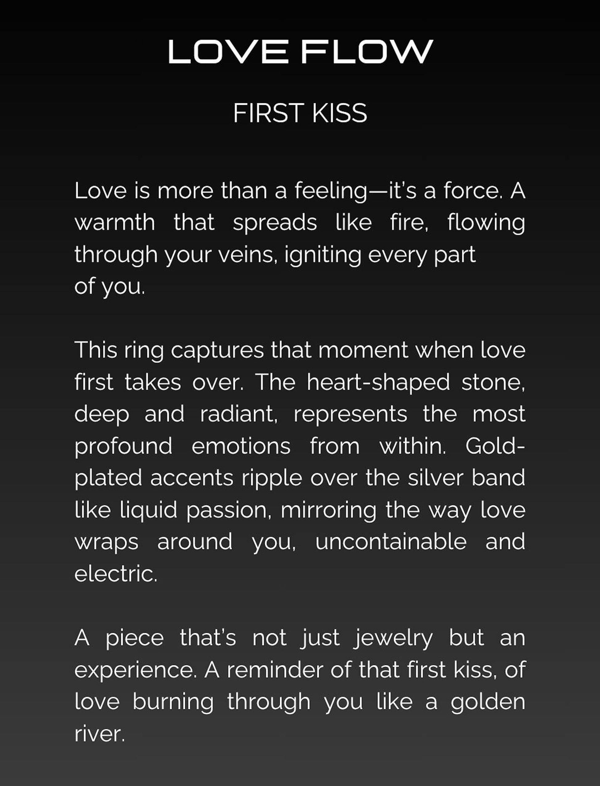 Product description of love flow ring