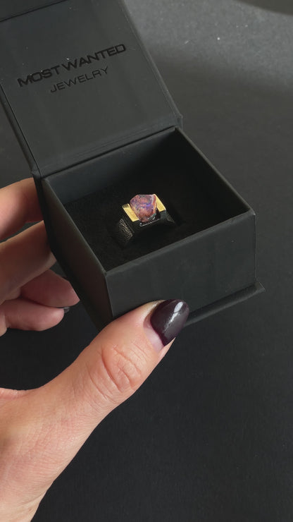 Unique Mexican Opal Signet Ring