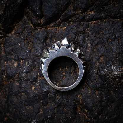 brutalist silver ring